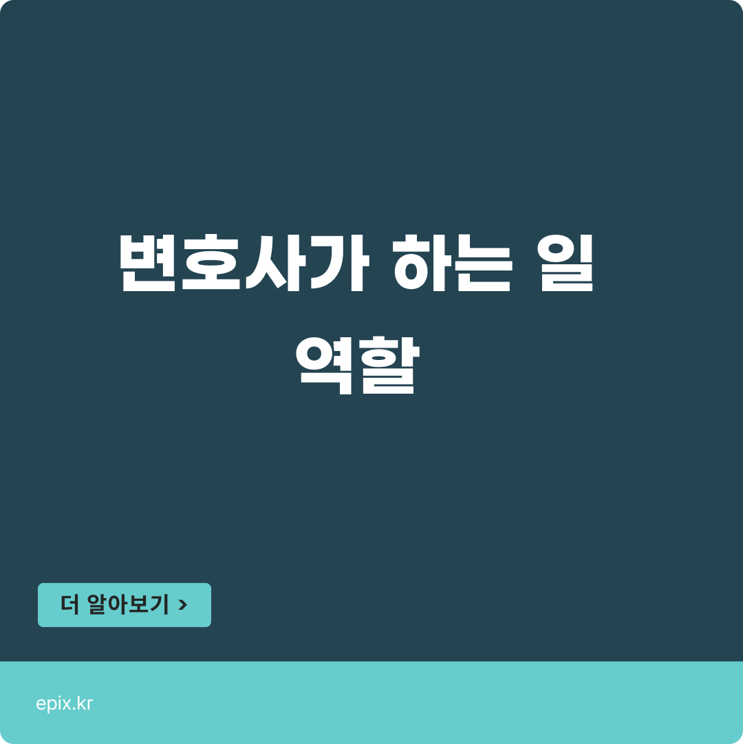 변호사가 하는 일, 그리고 역할